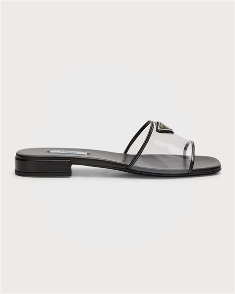 chaussettes prada transparent|Prada Ciabatte Clear Flat Sandals .